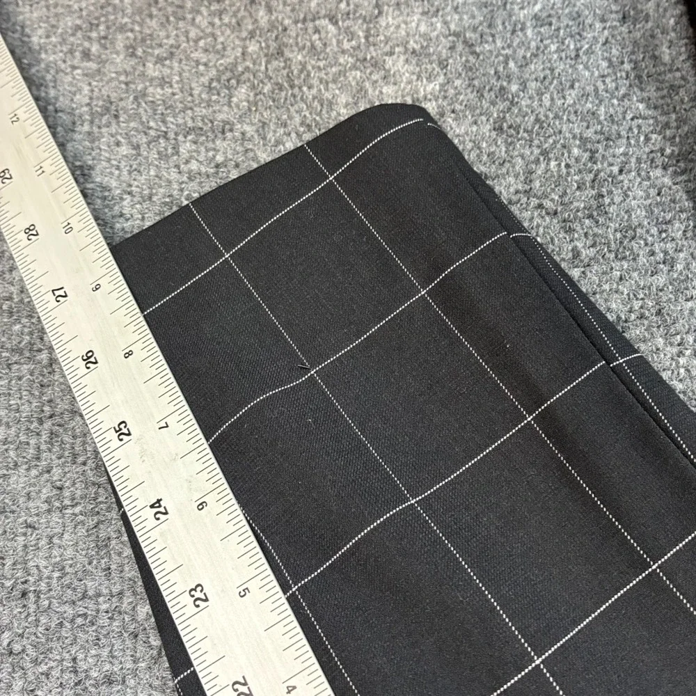 Kilburne & Fitch Mens 50L Black Windowpane Check 2 Piece Suit Blazer Trousers